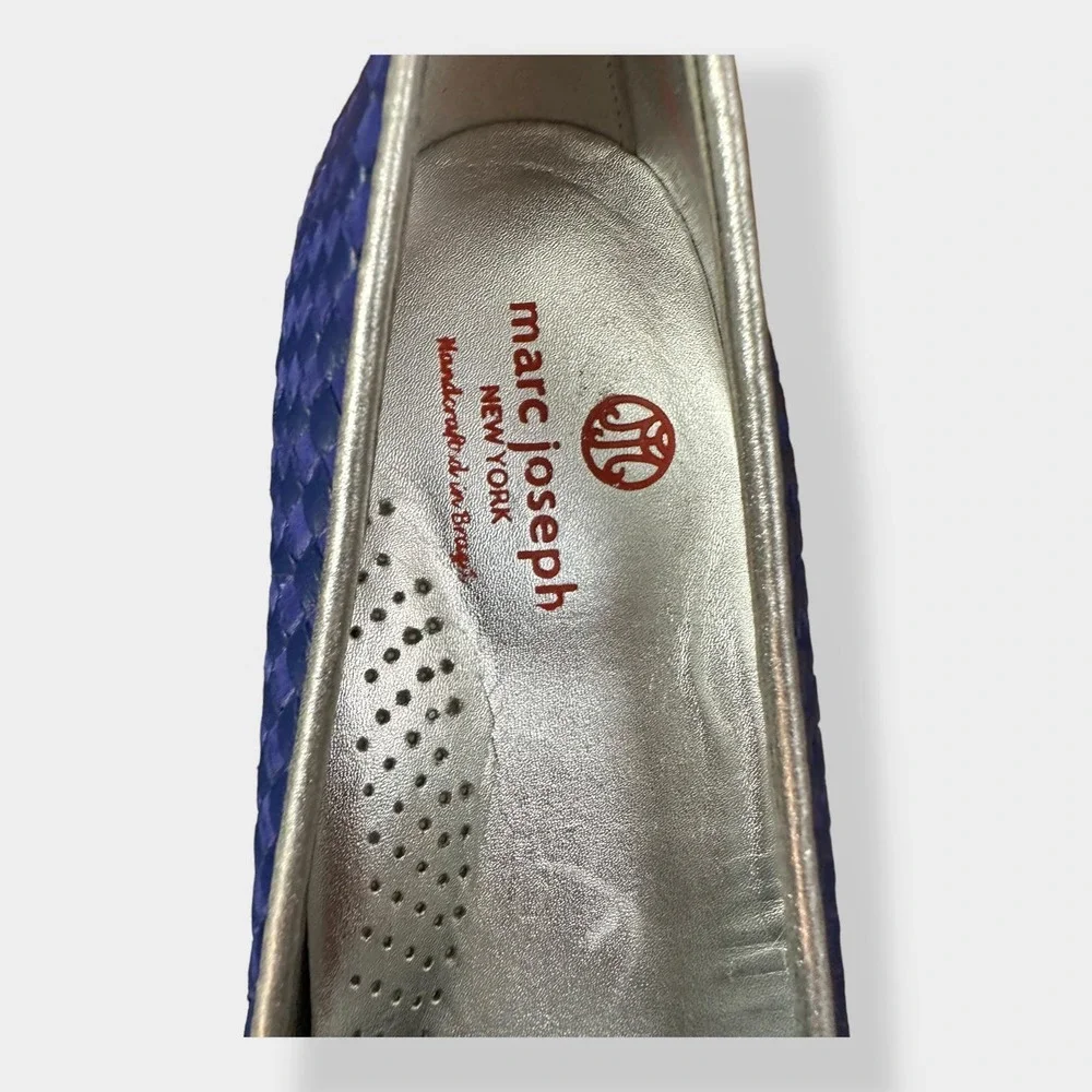 Marc Joseph New‎ York Leather Columbus Flats in Blue size 7.5
